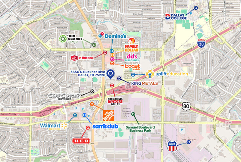 3650N Buckner Blvd, Dallas, TX 75228 Area Map